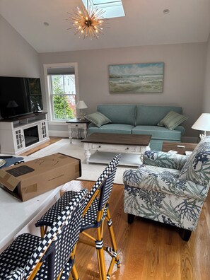 Televisie en een open haard