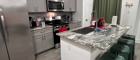 Microwave, oven, stovetop, dishwasher