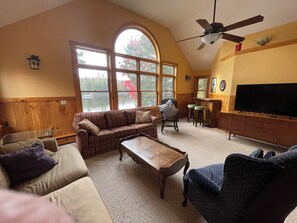 Living area - Casa Verde: Waterfront 5BR Retreat with 2 Living Areas & Fire Pit! (Old Forge)