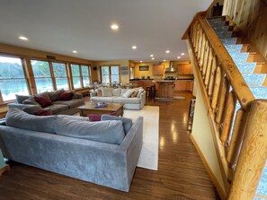 Living area - Casa Verde: Waterfront 5BR Retreat with 2 Living Areas & Fire Pit! (Old Forge)