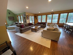 Living area - Casa Verde: Waterfront 5BR Retreat with 2 Living Areas & Fire Pit! (Old Forge)