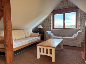 Televisie en een open haard