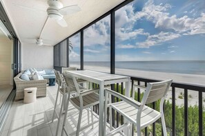 Outdoor dining - Sundial E304 - Stunning Gulf Front 3BR Condo - Sleeps 8 - Breathtaking Views! (Sanibel)