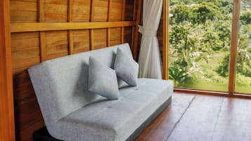 Kamar Double, pemandangan laut | Meja kerja dan ruang kerja ramah laptop