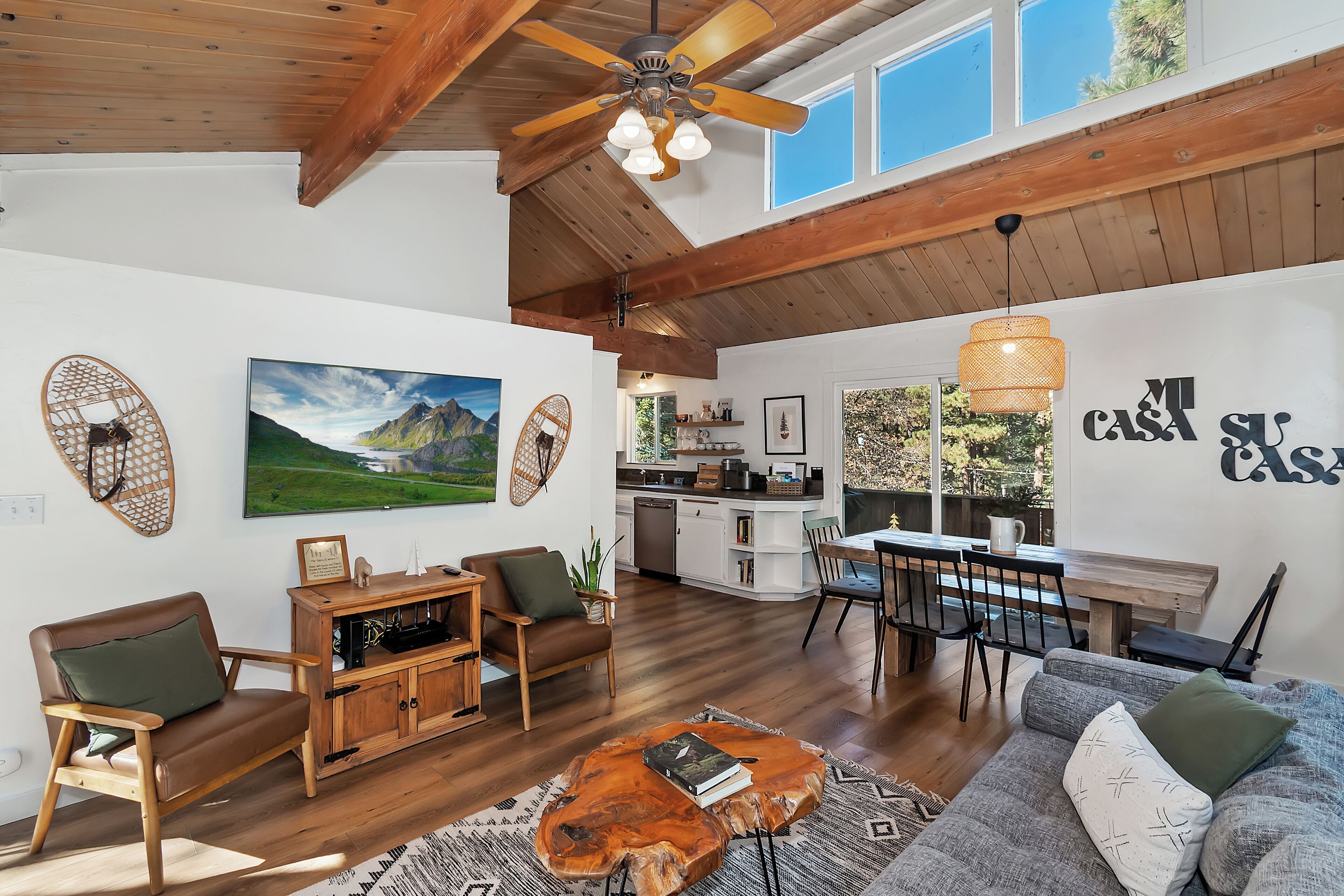 智能電視、壁爐、DVD 播放機、書籍