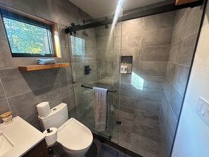 Shower, hair dryer, bidet, towels - Charming 2-bedroom house in Seattle near parks and trails (Seattle)
