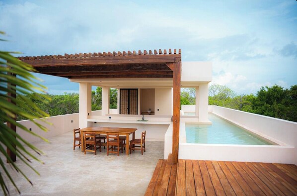 Pool - Charming boho-chic studio with kitchen and pool (Tulum)