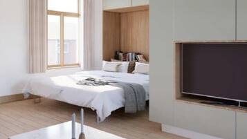 1 bedroom, bed sheets
