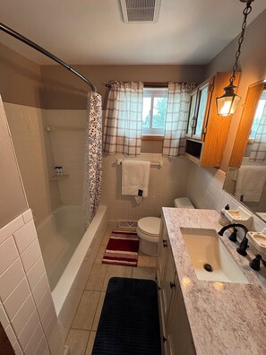 Towels, soap, toilet paper