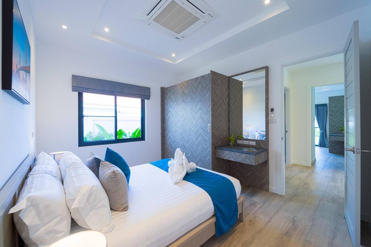 Villa, 3 Bedrooms, Private Pool, Garden View | In-room safe, blackout drapes, iron/ironing board, free WiFi