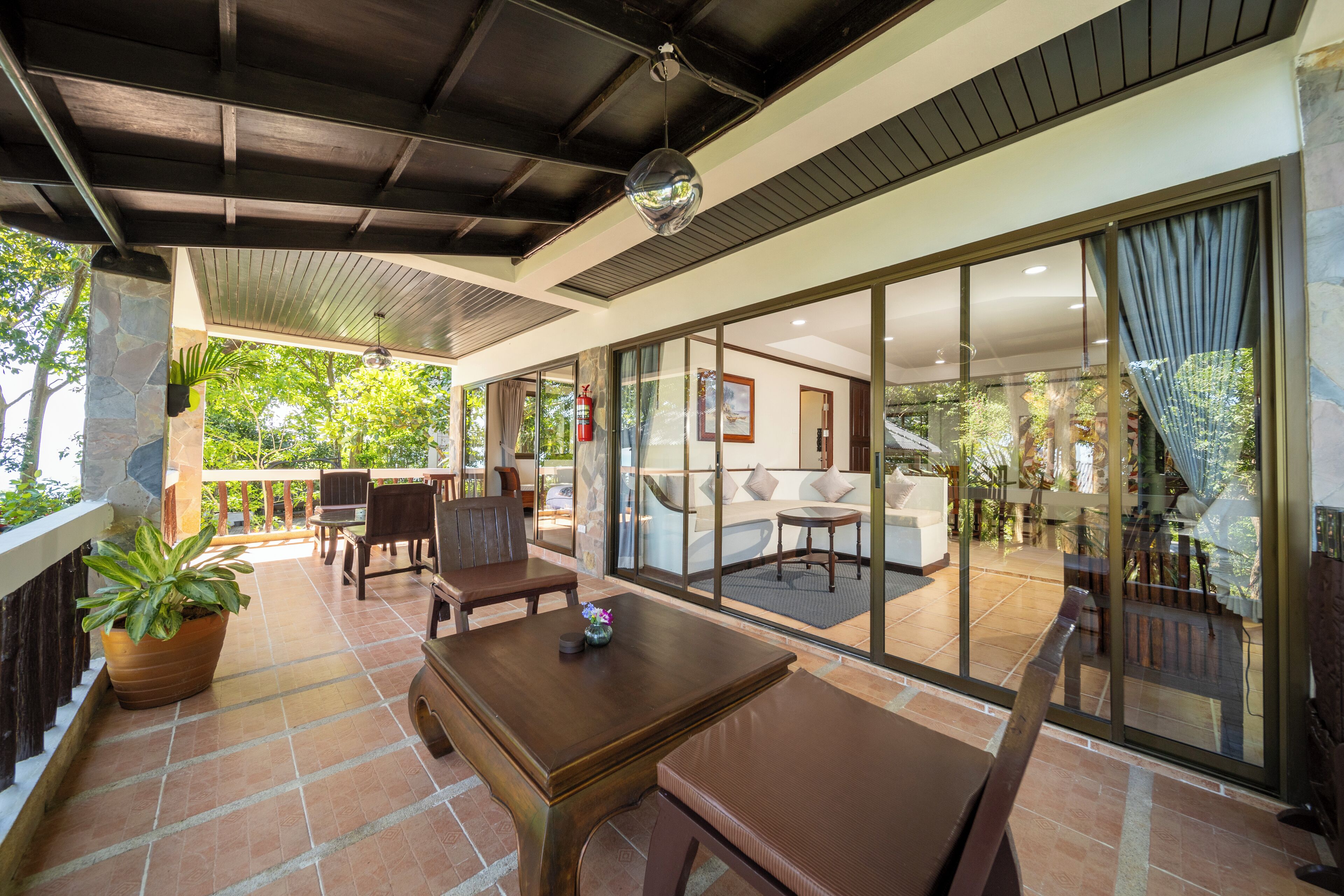 Villa familiar, 2 habitaciones, vistas al mar, en la zona del jardín | Terraza o patio