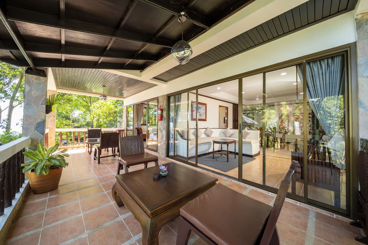 Villa familiar, 2 habitaciones, vistas al mar, en la zona del jardín | Terraza o patio