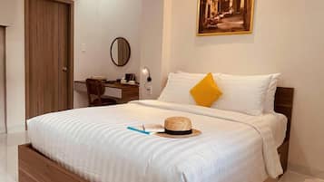 Basic Double Room, Courtyard View | Minibar, desk, laptop workspace, soundproofing