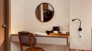 Basic Double Room, Courtyard View | Minibar, desk, laptop workspace, soundproofing