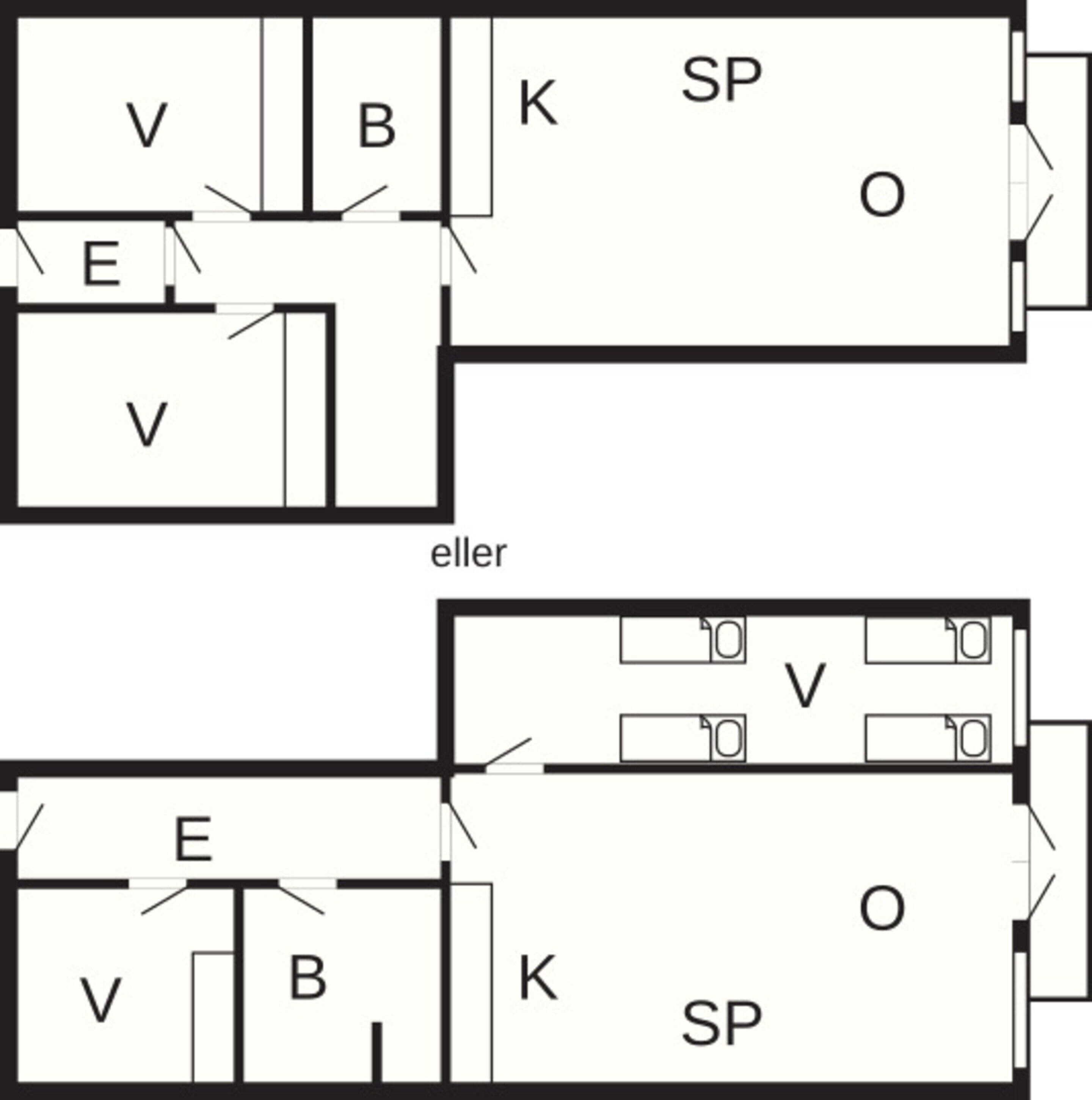 Luksusleilighet, 3 soverom | Planløsning