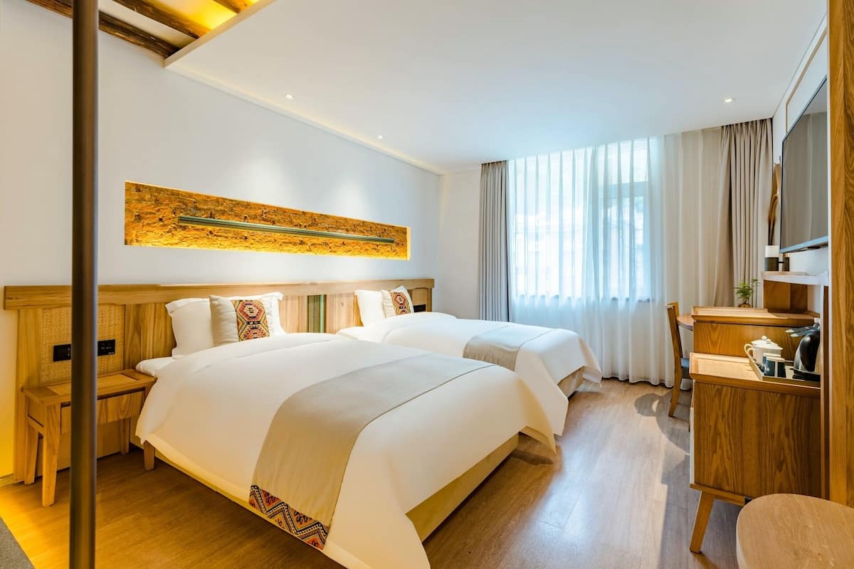 Deluxe-værelse med 2 enkeltsenge | Lydisolering, gratis Wi-Fi, sengetøj