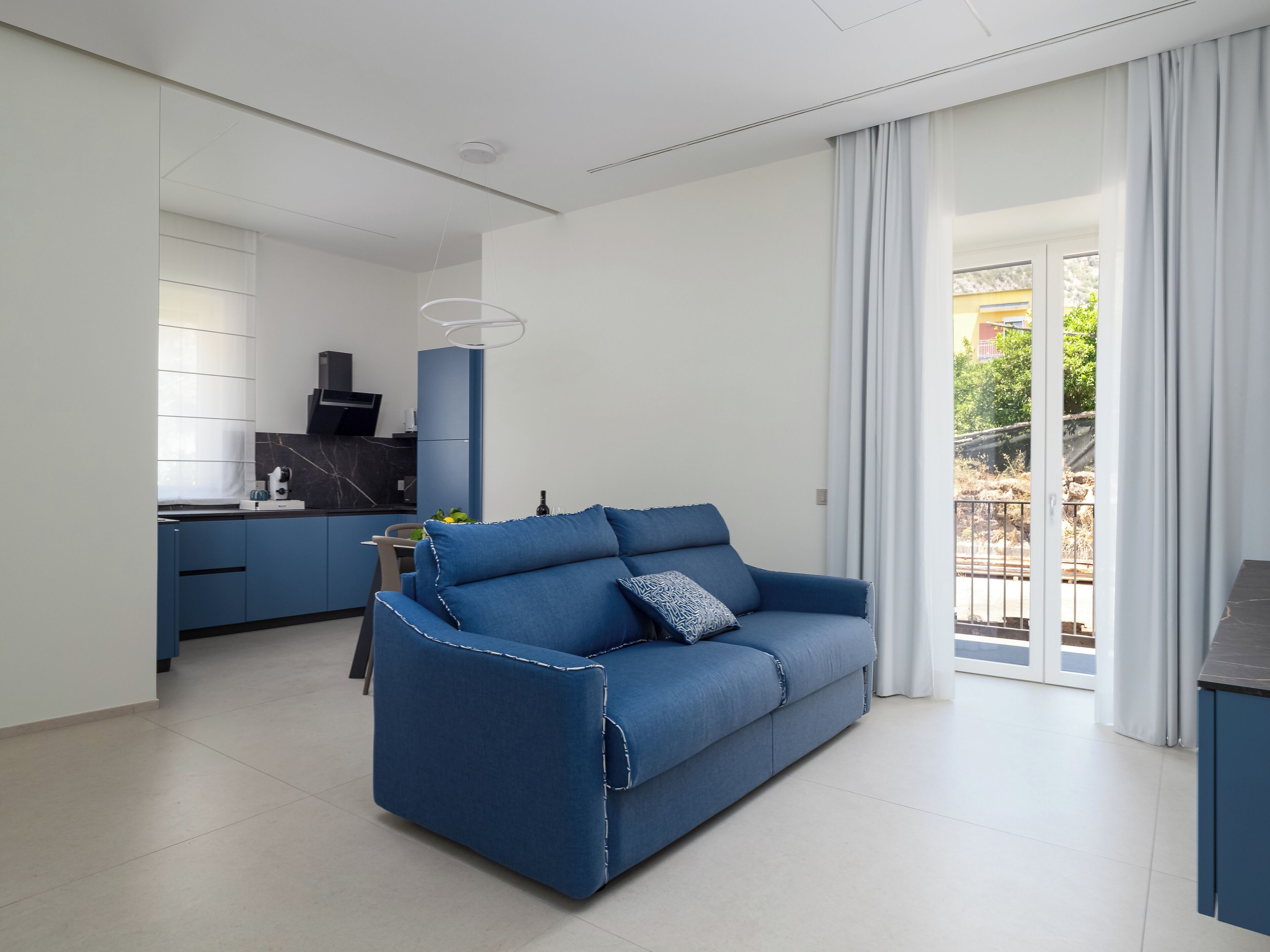 Deluxe Apartment | Living area | 46-inch Smart TV with digital channels, Netflix, streaming services