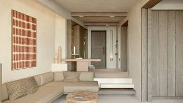 Signature Suite with Private Heated Pool | Zimmersafe, Verdunkelungsvorhänge, kostenloses WLAN