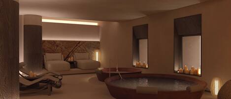 커플 트리트먼트룸, 사우나, 온수 욕조, 스팀룸, 마사지 서비스