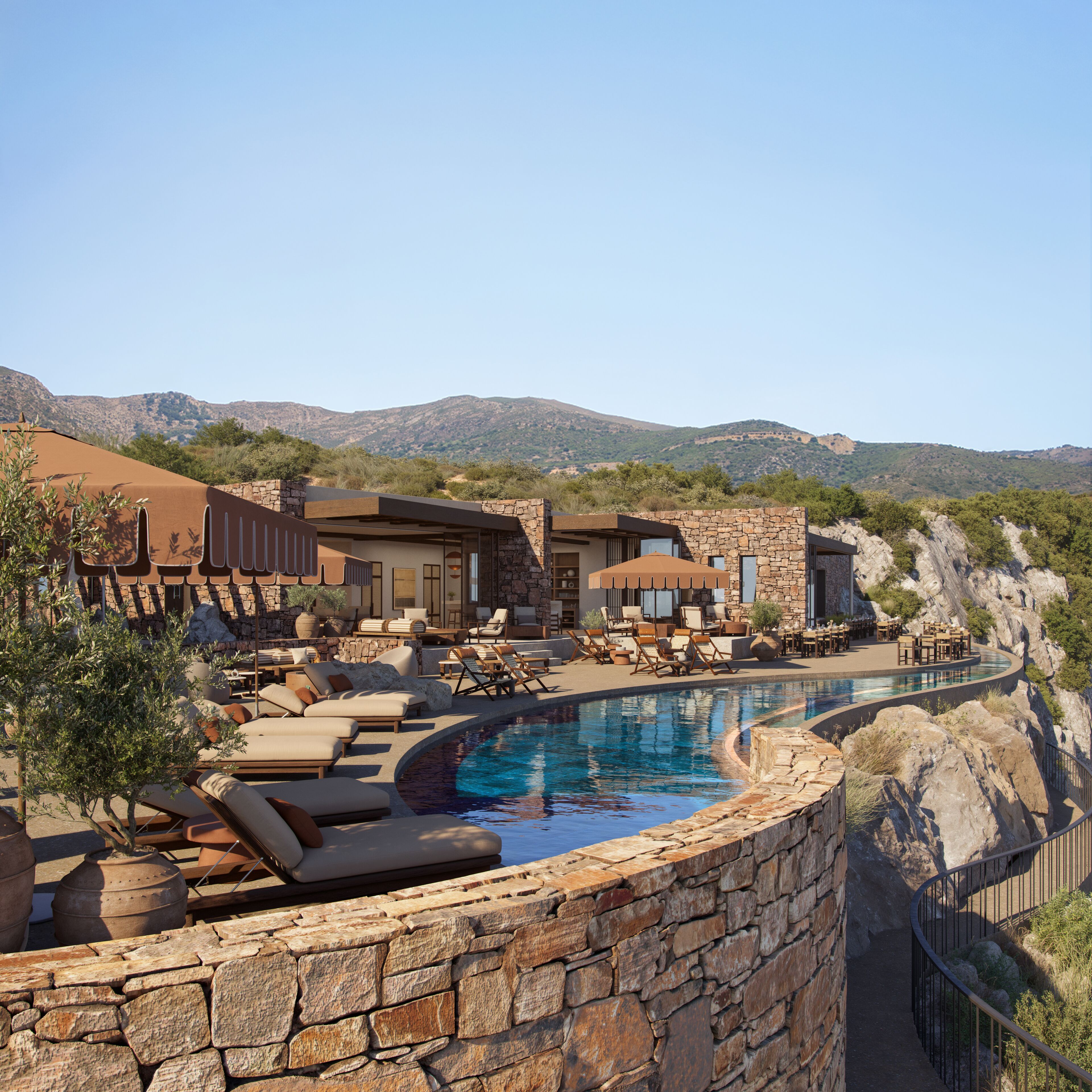 Indoor pool, seasonal outdoor pool, pool umbrellas, sun loungers