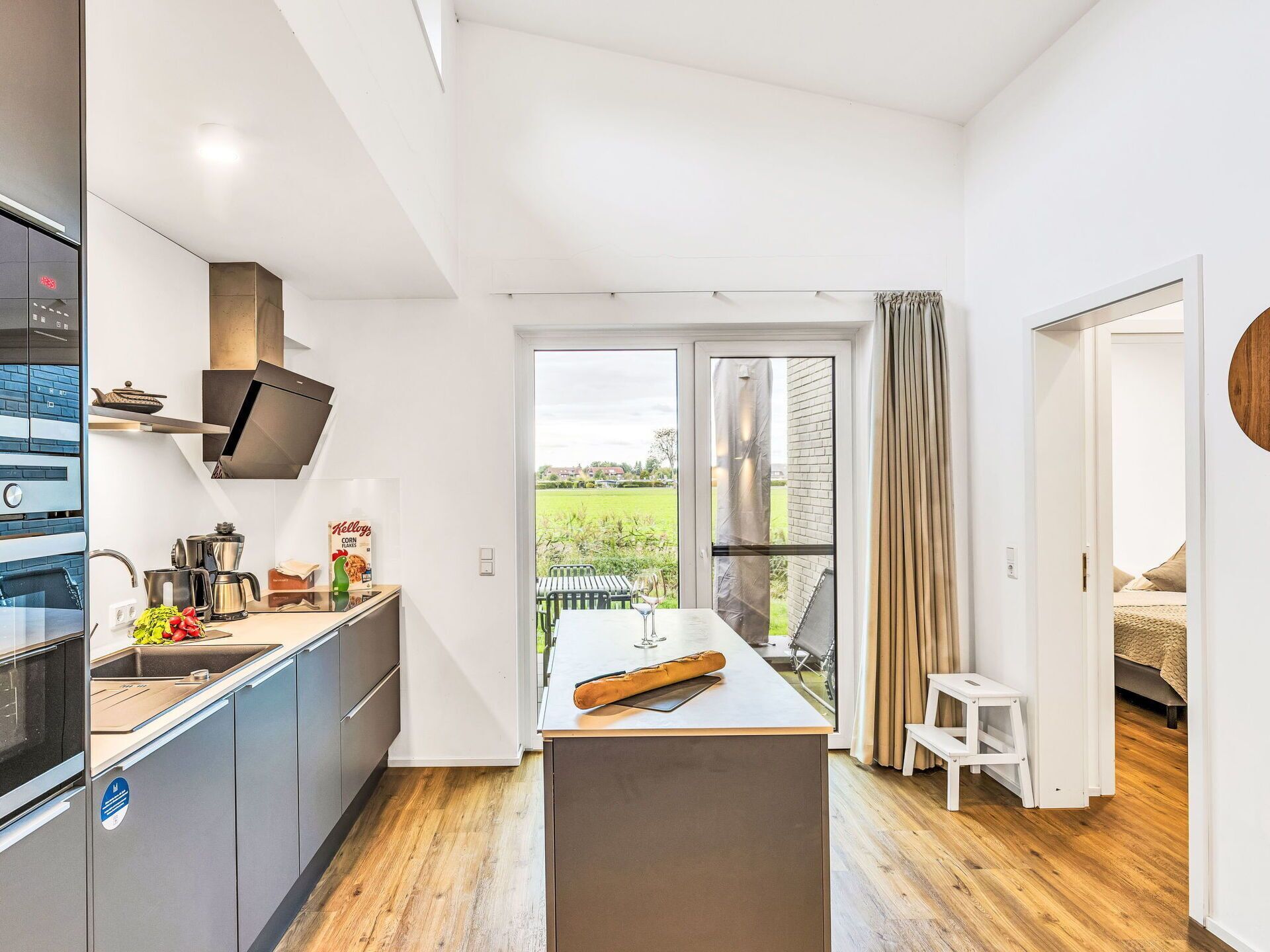 Microwave, oven, dishwasher, highchair