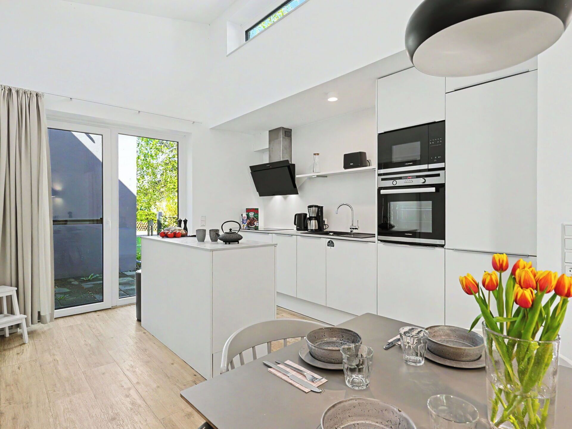 Microwave, oven, dishwasher, highchair