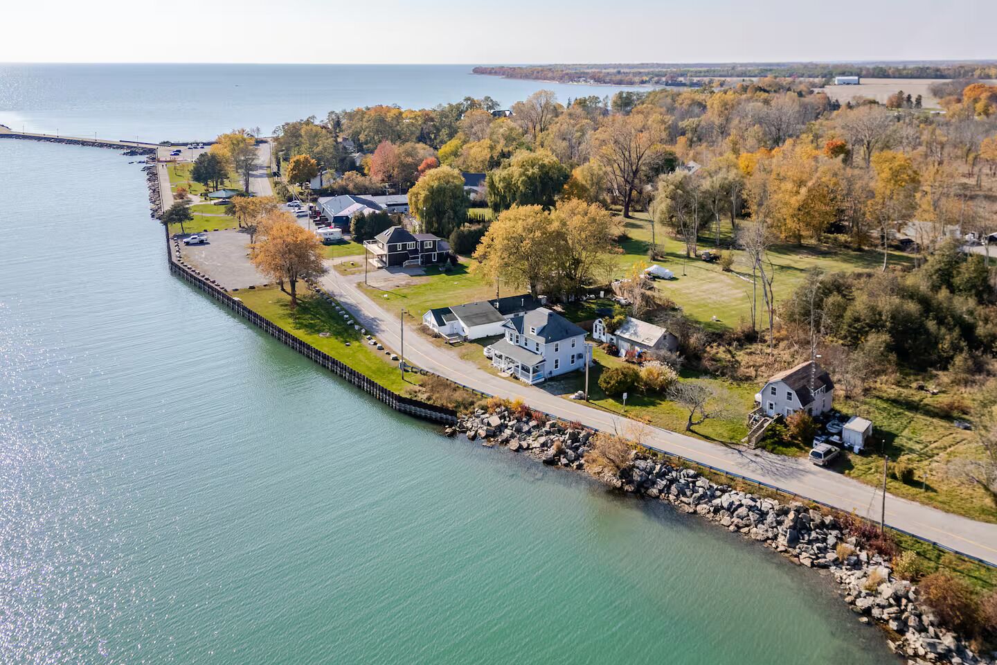 Aerial View of our property and proximity to the Grand River and Lake Erie
