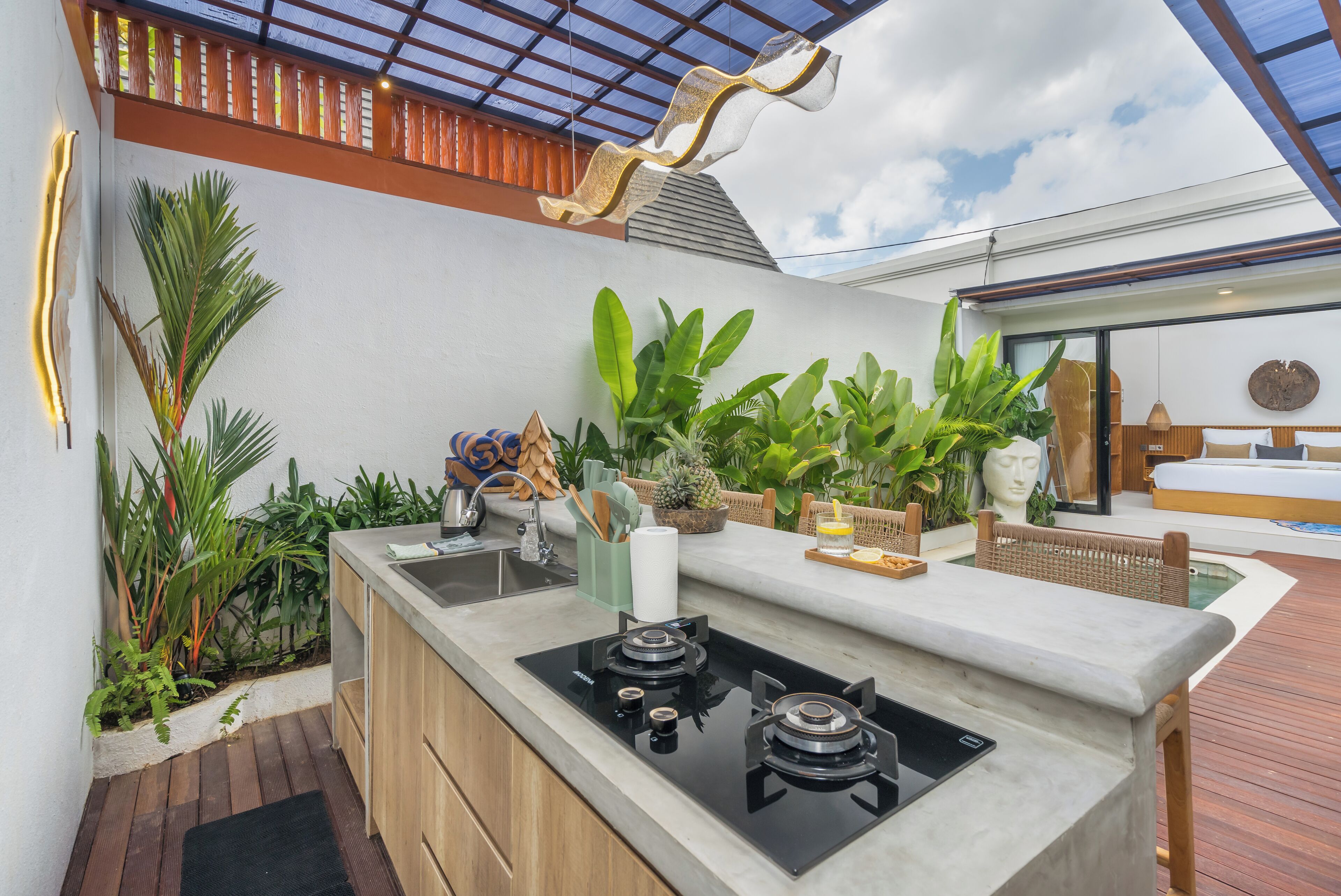 Villa, bassengutsikt | Eget kjøkken | Kaffetrakter/tekoker, vannkoker og høy barnestol