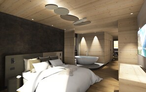 Luxury Double or Twin Room, Mountain View | In-room safe, laptop workspace, blackout drapes, soundproofing