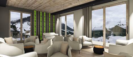 Coin salon dans le hall