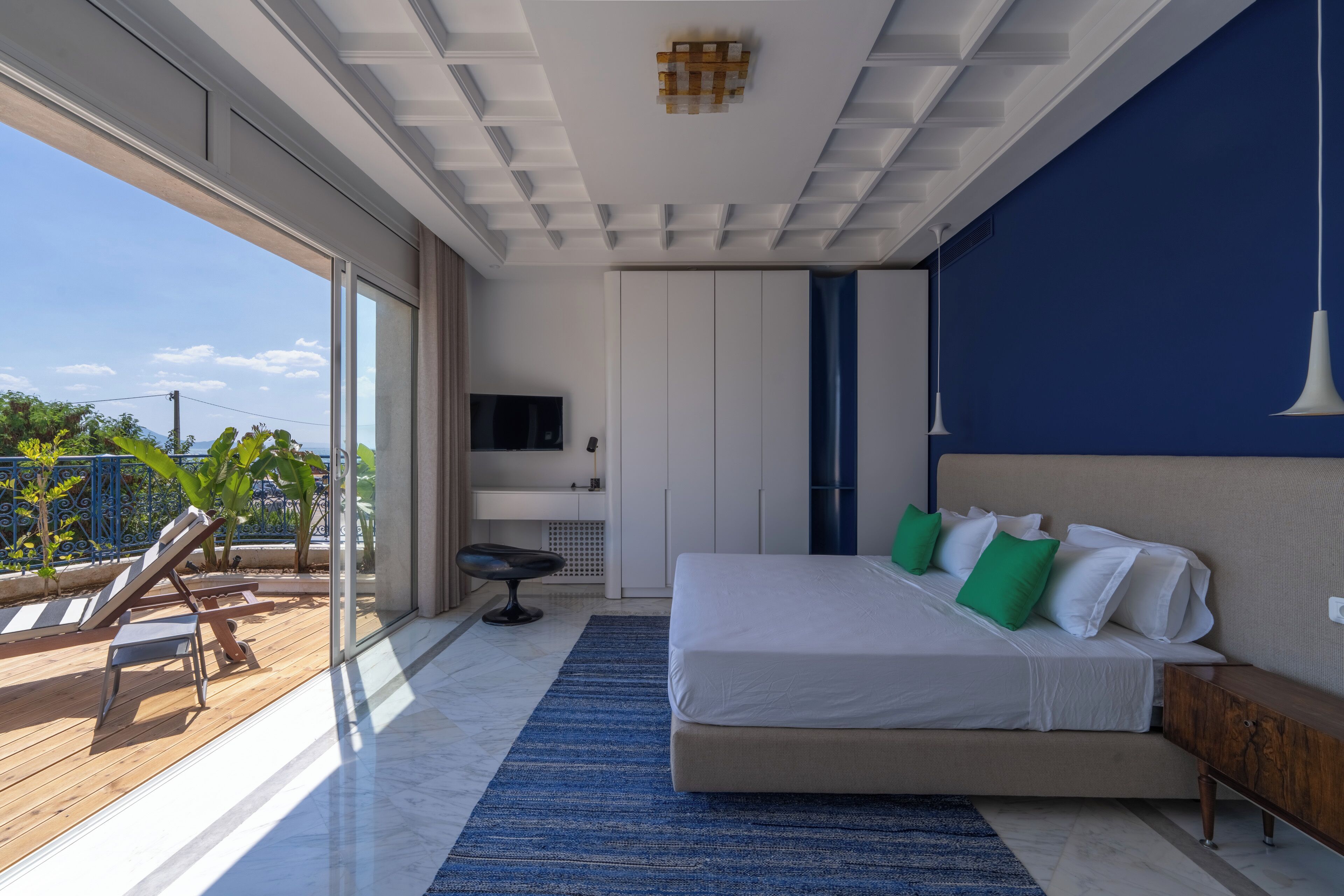 スーペリア ダブルまたはツインルーム シービュー | セーフティボックス (室内)、遮光カーテン、WiFi (無料)