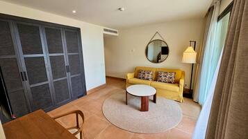 In-room safe, desk, laptop workspace, blackout drapes