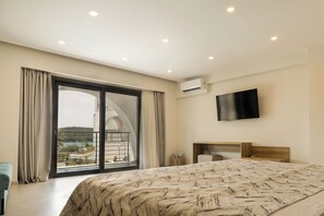 Superior Apartment, Harbor View | In-room safe, blackout drapes, iron/ironing board, free WiFi - Ostria Village (Sivota)