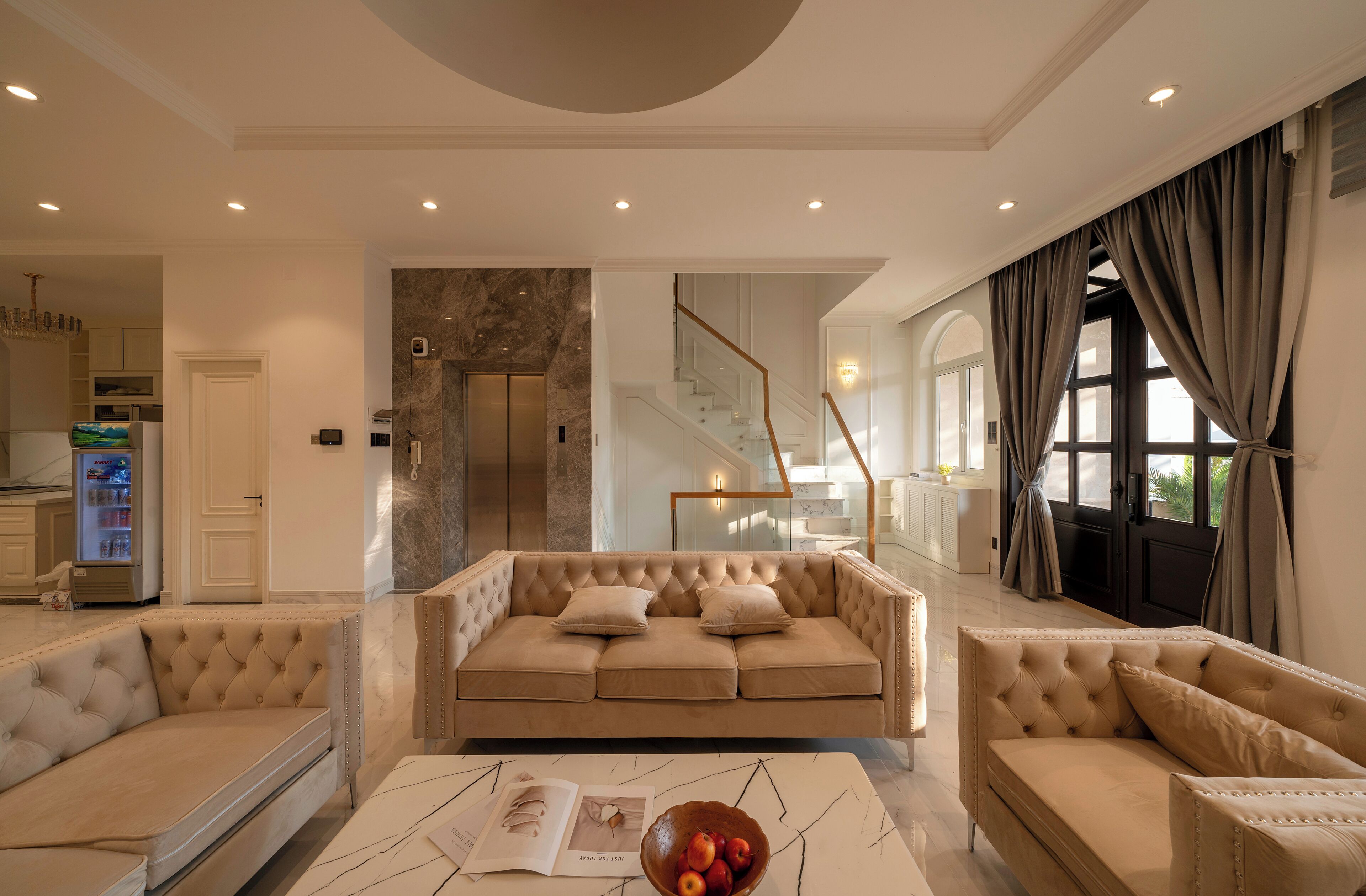 Presidential Villa, 6 Bedrooms, Club Lounge Access, City View | Egyptian cotton sheets, premium bedding, down comforters