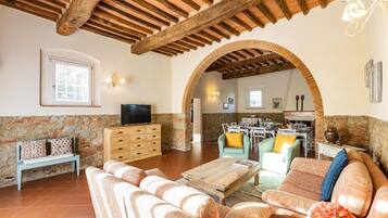 TV, fireplace, ping pong