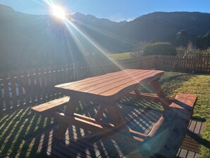 Apartment, 1 Bedroom, Balcony, Garden View | BBQ/picnic area - Large Apartment With Private South-facing Balcony and Panoramic Mountain View (Sankt Michael im Lungau)