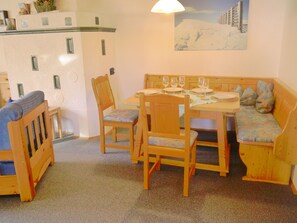 Apartment, 1 Bedroom, Terrace, Garden View | Dining room - Spacious Apartment in an Ideal Location With Private Balcony and Mountain Views (Sankt Michael im Lungau)