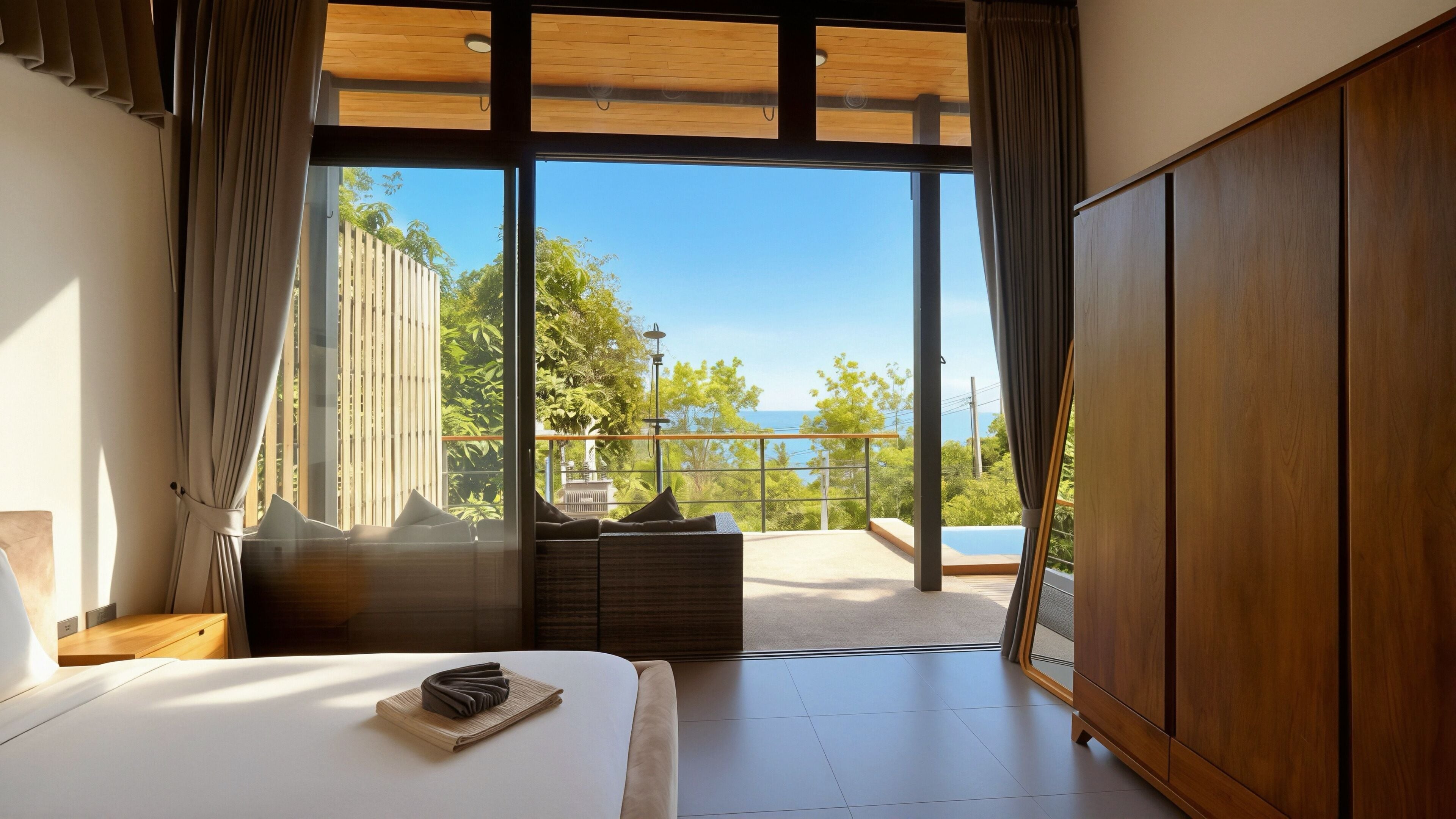 Romantic Villa, 1 Bedroom, Private Pool, Sea View | Free WiFi, bed sheets