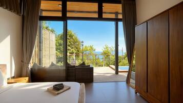 Romantic Villa, 1 Bedroom, Private Pool, Sea View | Free WiFi, bed sheets