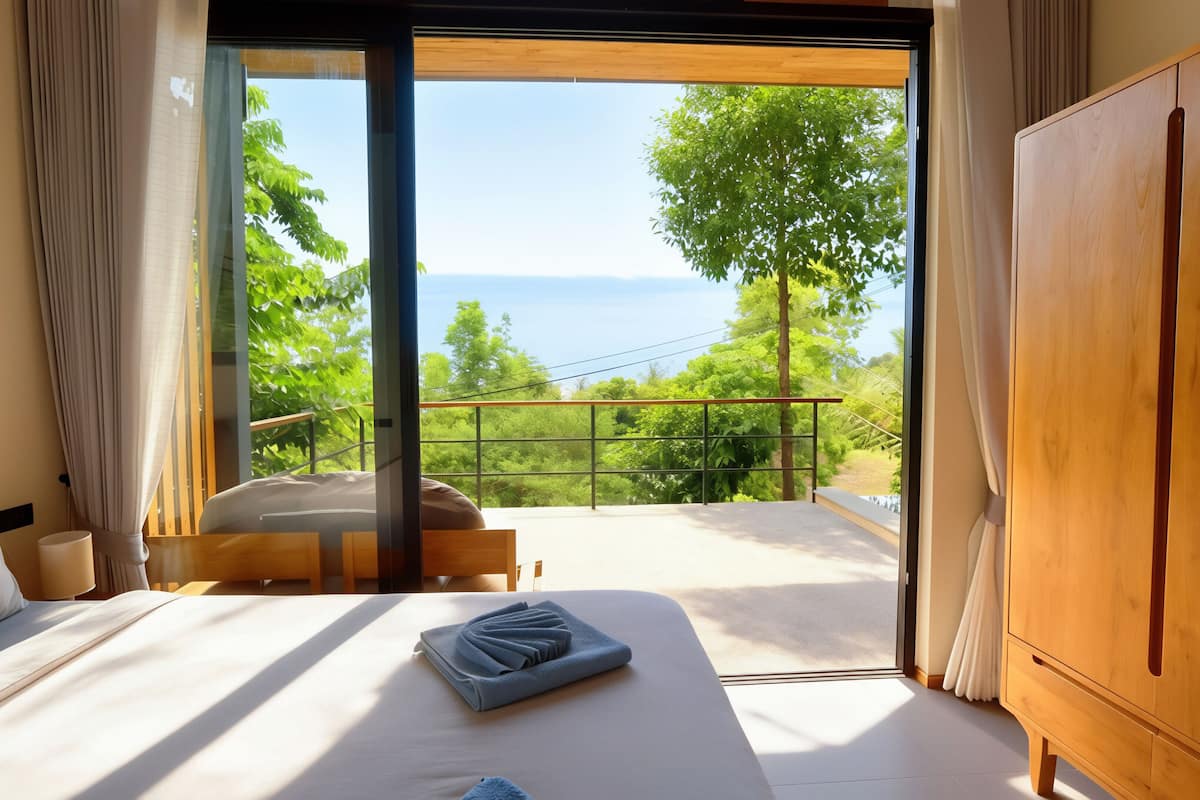 Villa, 1 Bedroom, Private Pool, Sea View | Free WiFi, bed sheets
