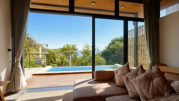 Romantic Villa, 1 Bedroom, Private Pool, Sea View | Ruang tamu