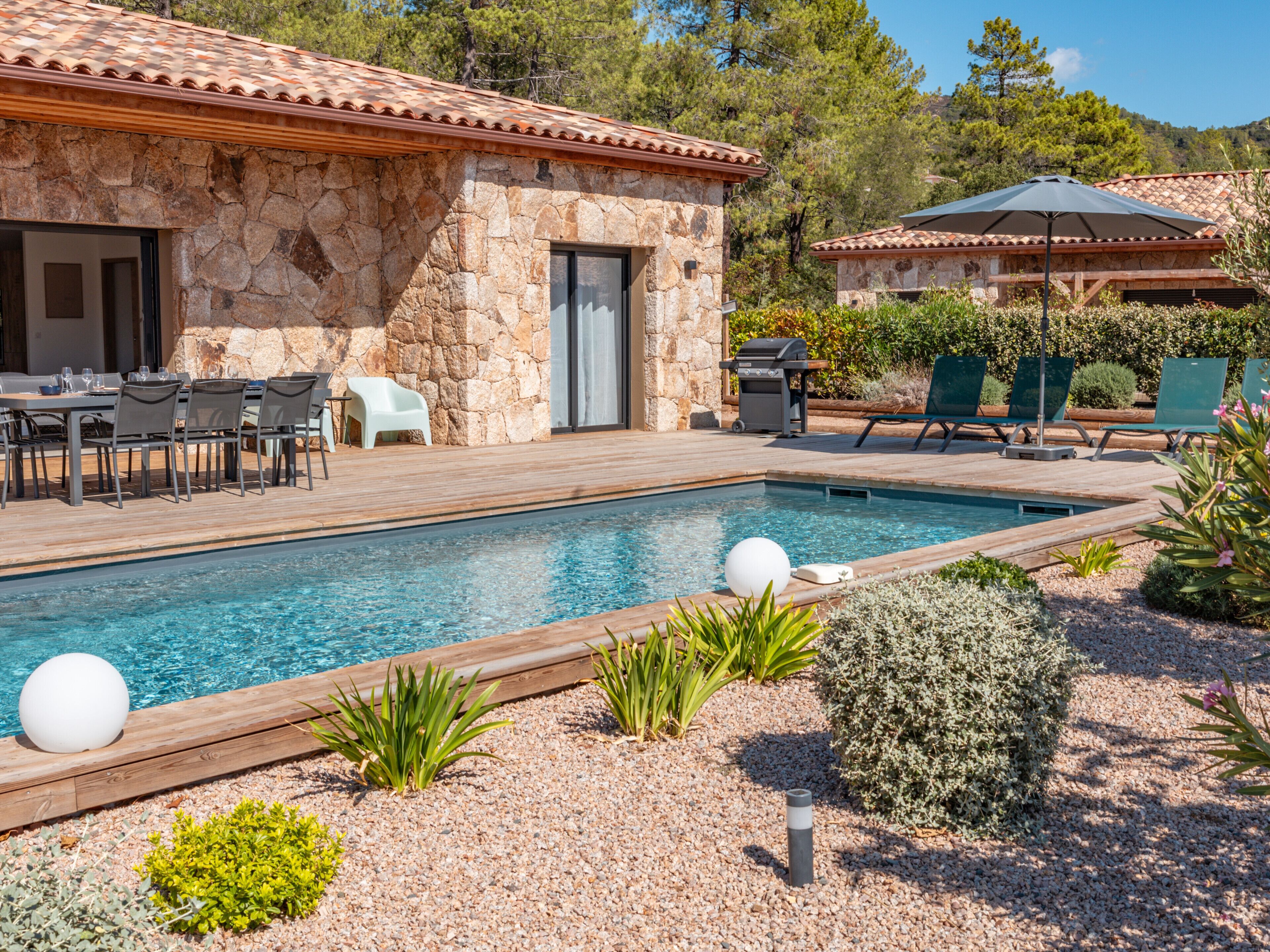 A heated pool