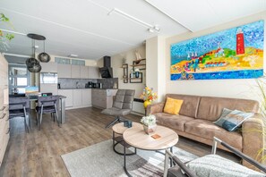 Apartment | Living room - 4-person Apartment With Island-sea View (De Koog)