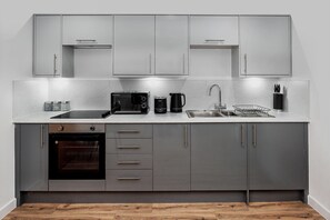 Fridge, microwave, oven, toaster - 1 Bedroom Flat on Cannon Street- Brand New (Preston)