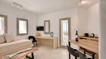 Superior-Suite, 1 Schlafzimmer, eigenes Bad, Meerblick | Wohnbereich