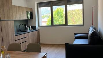 One-Bedroom Apartment | Opholdsområde | 40-tommers smart-tv med kabelkanaler