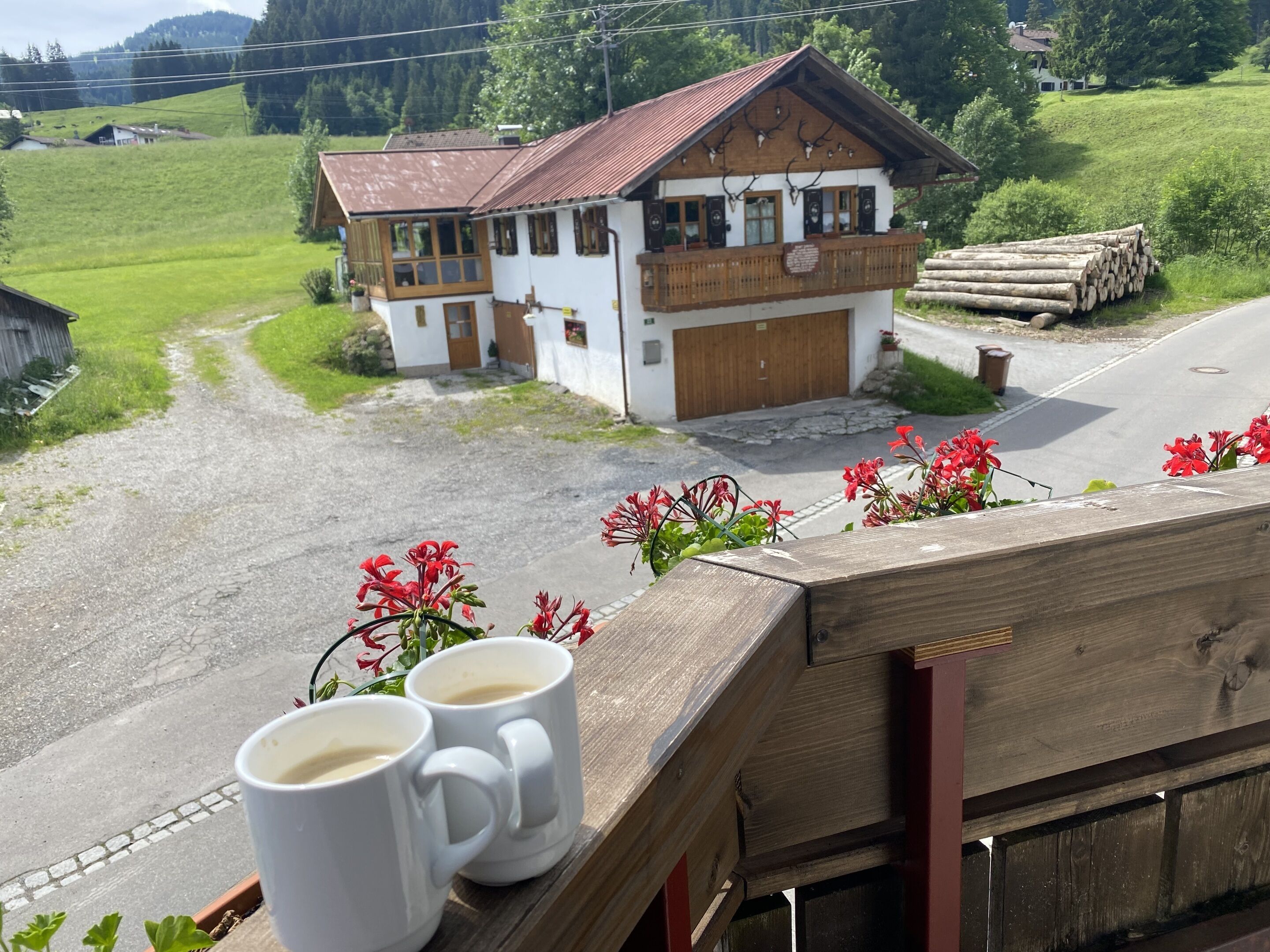 Classic-Doppelzimmer, eigenes Bad, Talblick | Blick vom Balkon
