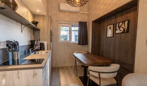 Fridge, microwave, oven, dishwasher - Vakantiepark De Wiltzangh - Tiny Borg (Ruinen)