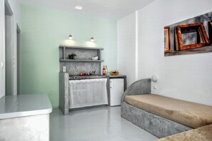 Economy Apartment, Courtyard View | Private kitchen | Espresso maker, coffee/tea maker, electric kettle