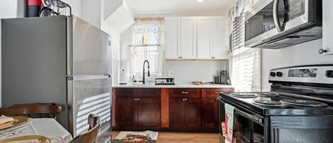 Microwave, oven, stovetop